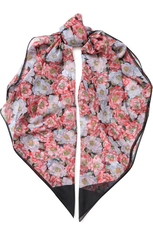 Шелковый платок с цветочным принтом Escada 