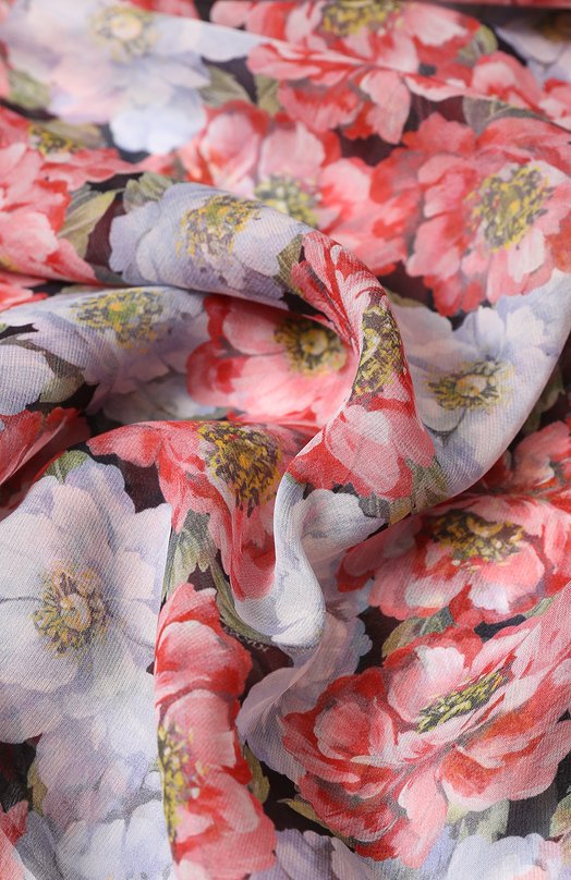 Шелковый платок с цветочным принтом Escada 
