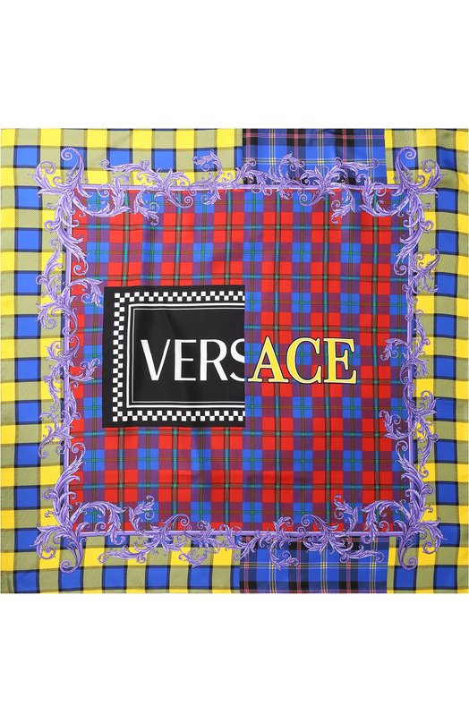 Шелковый платок с принтом Versace 