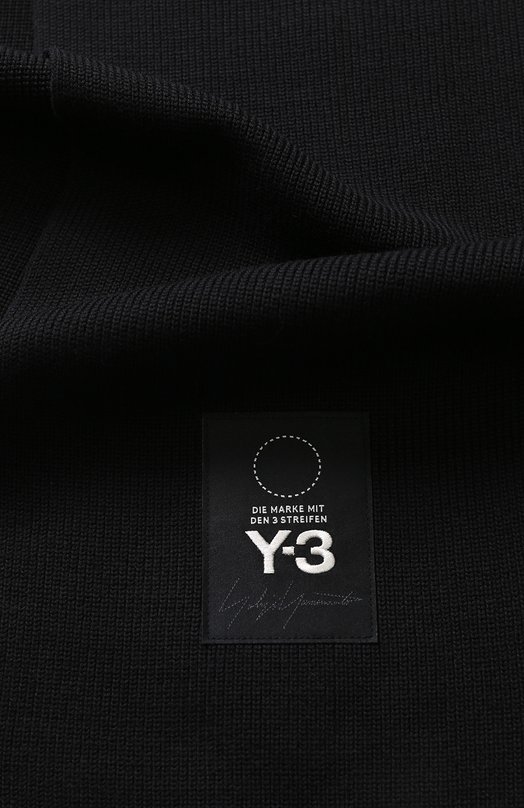 Шерстяной шарф с логотипом бренда Y-3 