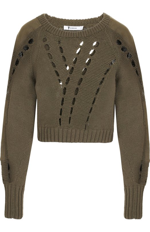 Вязаный пуловер с круглым вырезом T BY ALEXANDER WANG 