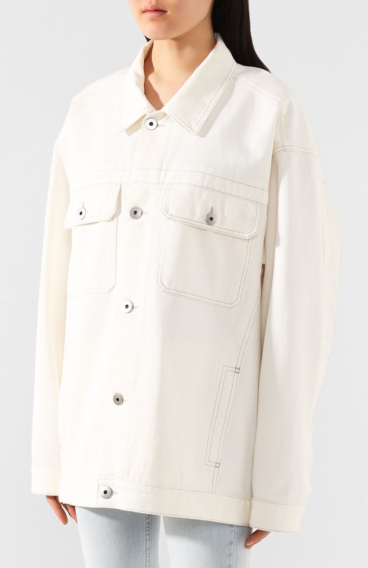 Джинсовая куртка свободного кроя с накладными карманами MAISON MARGIELA 