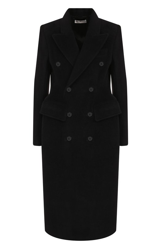 Приталенное двубортное пальто из шерсти Balenciaga 
