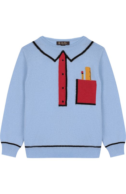 Кашемировый пуловер с контрастный принтом Loro Piana 4966744