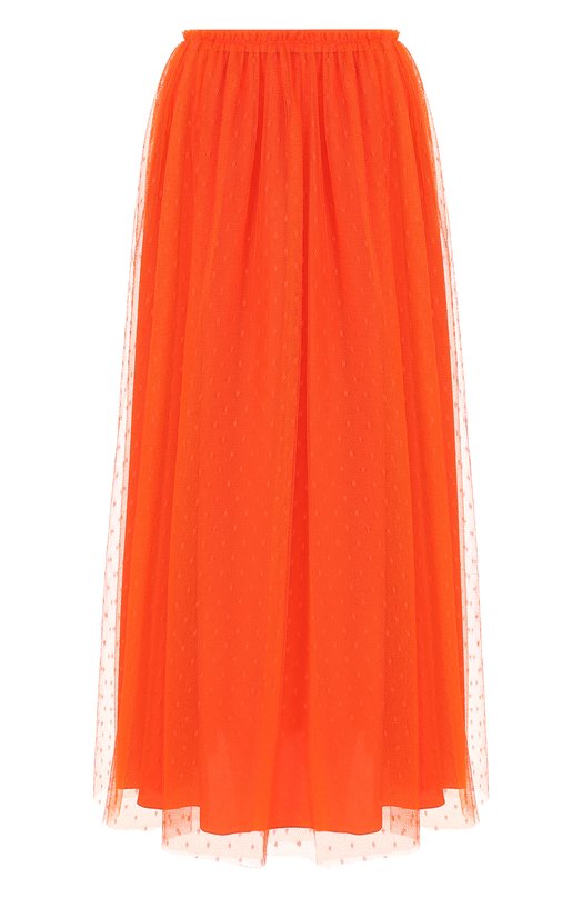 Однотонная юбка-миди с эластичным поясом REDVALENTINO 