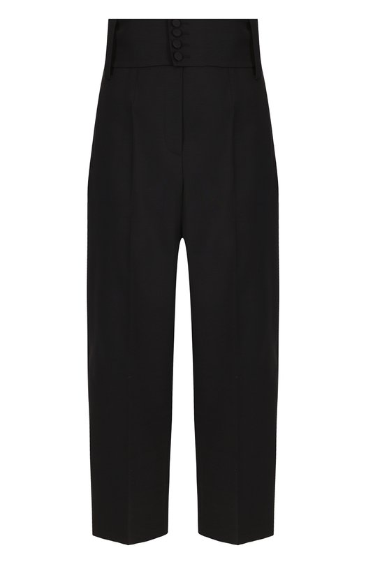 Укороченные брюки из смеси шерсти и шелка со стрелками Valentino 