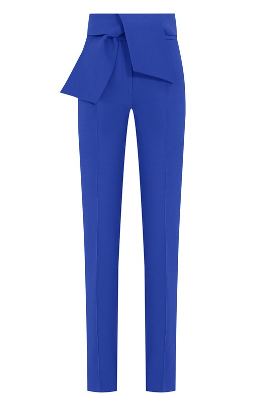 Однотонные брюки из смеси шерсти и шелка с поясом Valentino 