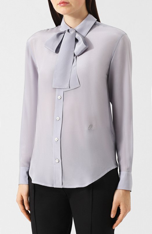 Шелковая блуза с воротником аскот ea7 