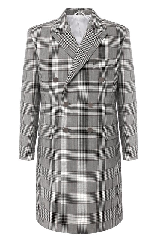Двубортное пальто из смеси шерсти и шелка CALVIN KLEIN 205W39NYC 