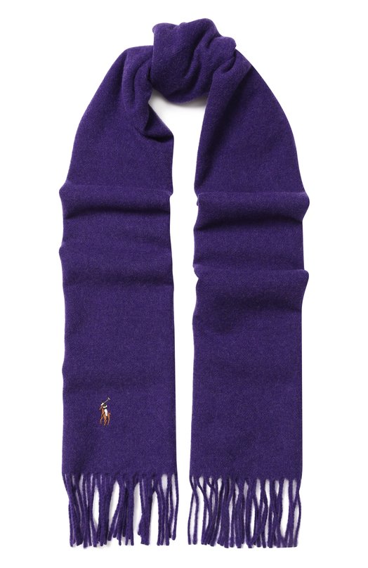 Шерстяной шарф с бахромой Polo Ralph Lauren 