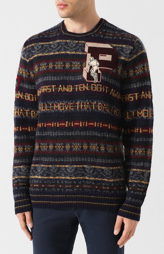 Шерстяной свитер с принтом Polo Ralph Lauren 