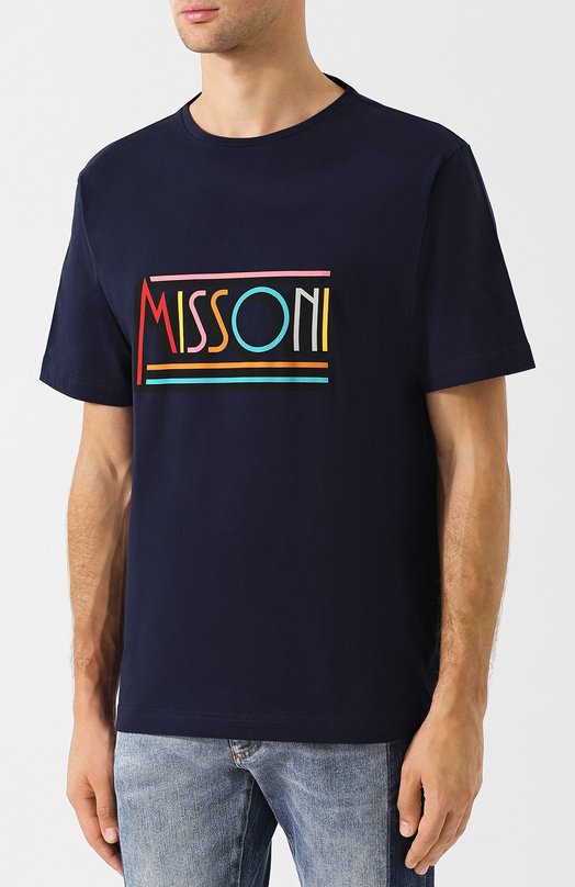 Хлопковая футболка с принтом Missoni 