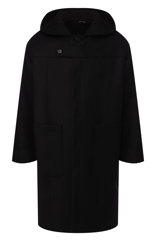 Однобортное шерстяное пальто с капюшоном ISABEL BENENATO 