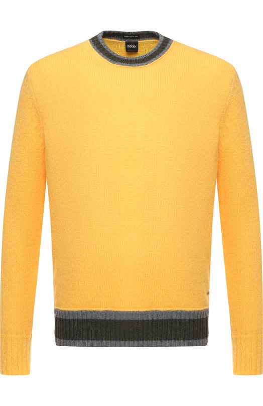 Шерстяной свитер с круглым вырезом Boss Orange 