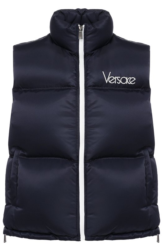 Утепленный жилет на молнии с воротником-стойкой Versace 