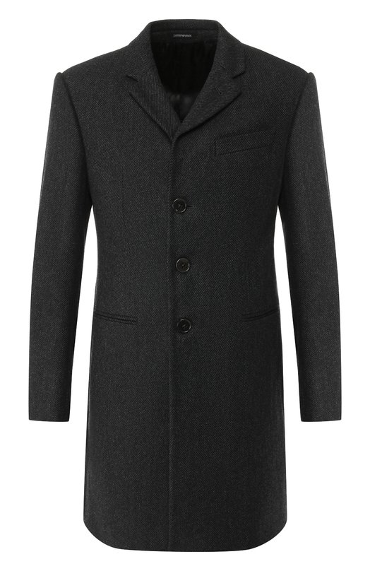 Однобортное шерстяное пальто ea7 