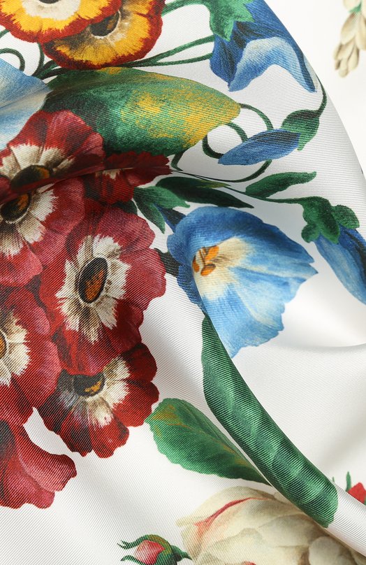 Шелковый платок с цветочным принтом Dolce&Gabbana 