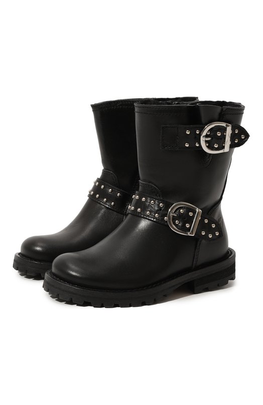 Кожаные ботинки с внутренней меховой отделкой Gallucci