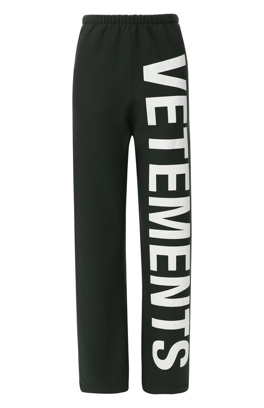 Хлопковые брюки с логотипом бренда VETEMENTS 