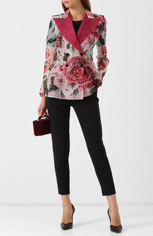 Однотонные брюки с завышенной талией Dolce&Gabbana 