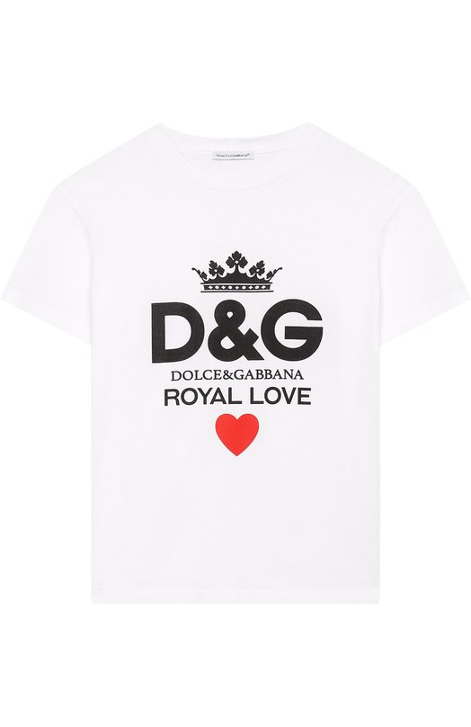 Хлопковая футболка с принтом Dolce&Gabbana 5487509