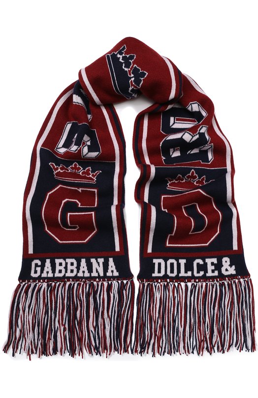 Кашемировый шарф с бахромой Dolce&Gabbana 