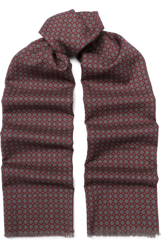 Шерстяной шарф с необработанным краем Kiton 
