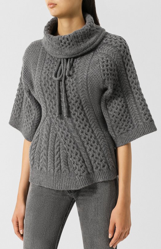 Шерстяной пуловер с укороченным рукавом Stella Mccartney 