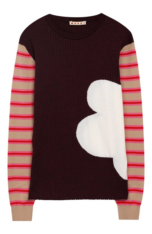 Шерстяной пуловер фактурной вязки Marni 5714330