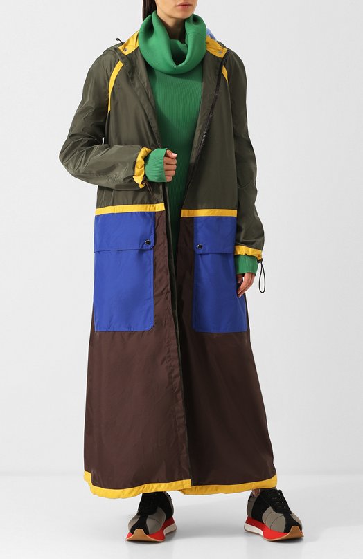 Пальто с капюшоном и накладными карманами Marni 