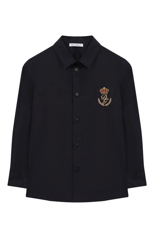 Хлопковая рубашка с вышивкой Dolce&Gabbana 4892978