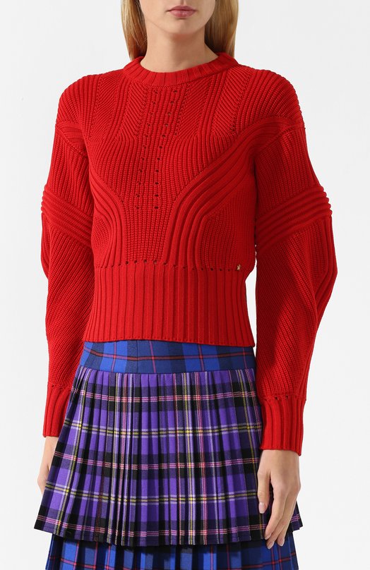 Шерстяной пуловер с объемными рукавами Versace 