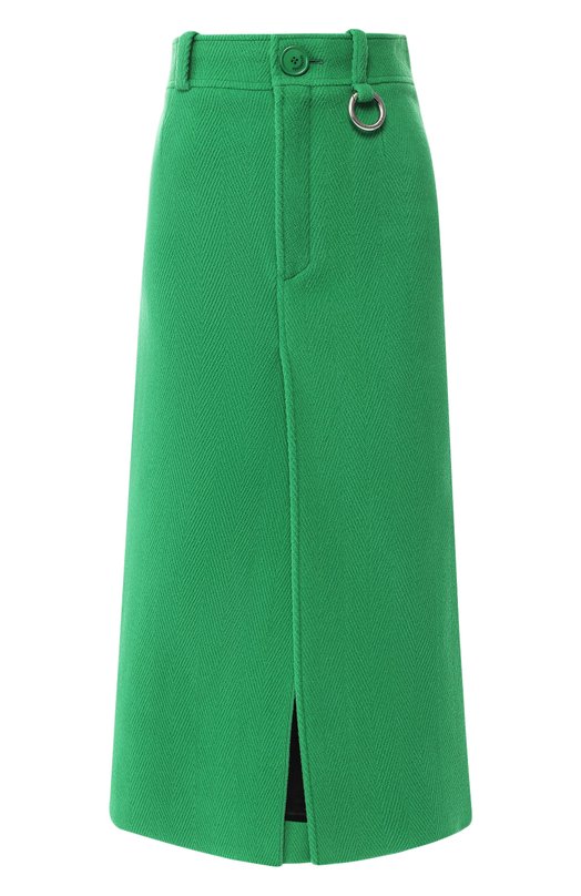 Шерстяная юбка-миди с разрезом Balenciaga 