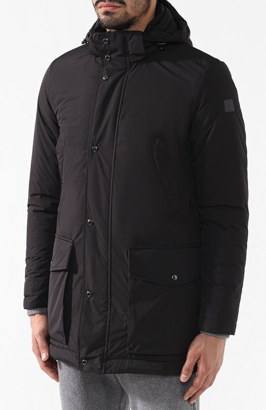 Утепленная куртка на молнии с капюшоном Paul Shark 