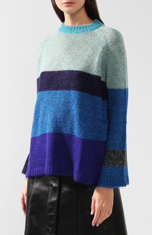 Вязаный пуловер в контрастную полоску NUDE 