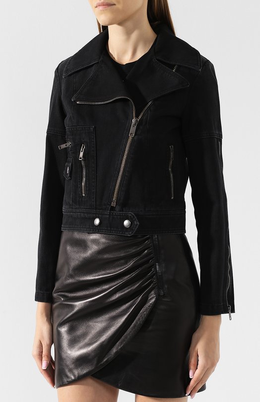 Джинсовая куртка с косой молнией Givenchy 