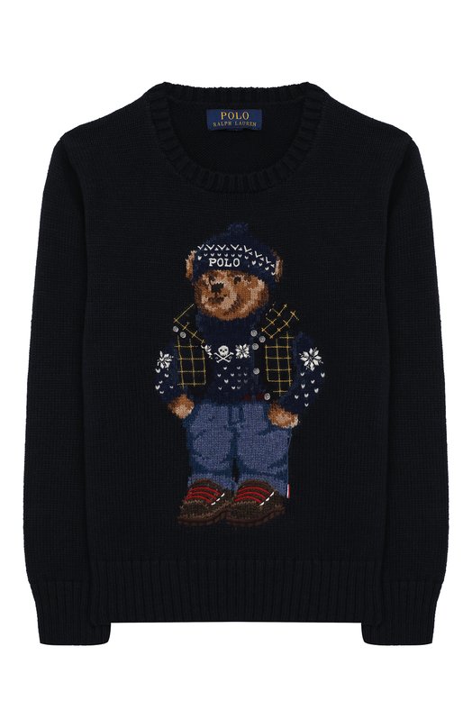Хлопковый пуловер с принтом Polo Ralph Lauren 6238154