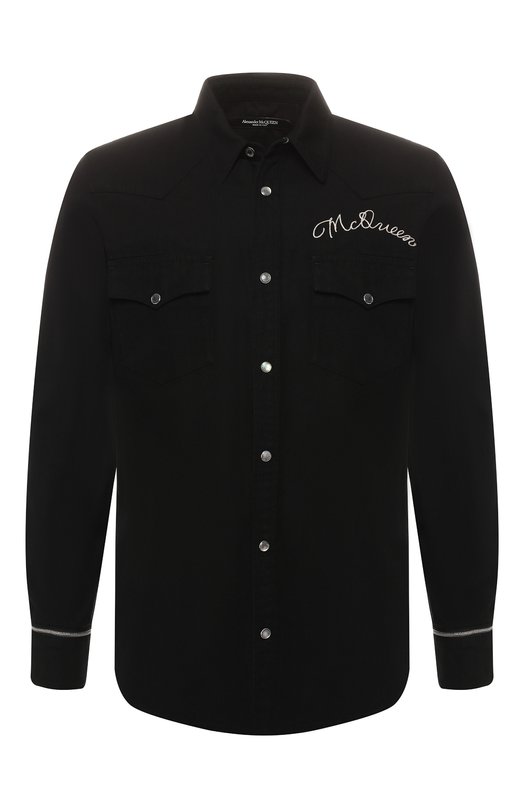 Хлопковая рубашка Alexander McQueen 8460500