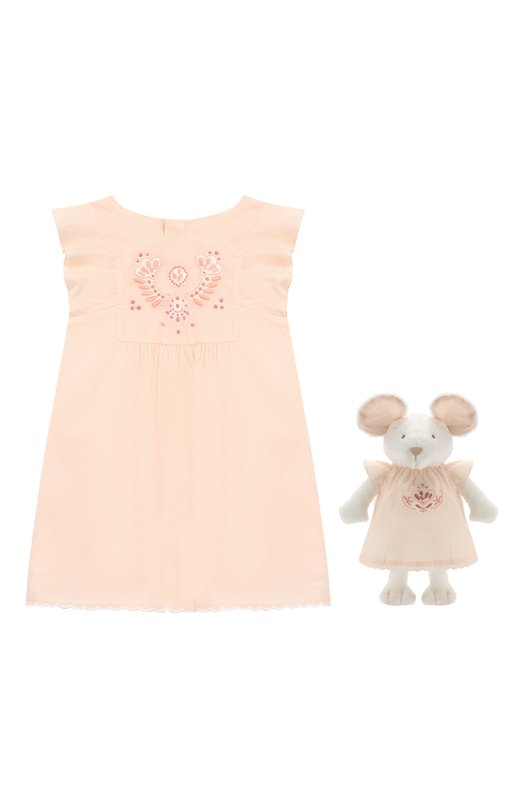 Комплект из хлопкового платья и игрушки Chloe 9243562