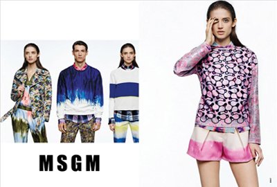 Рекламная кампания MSGM весна-лето 2014