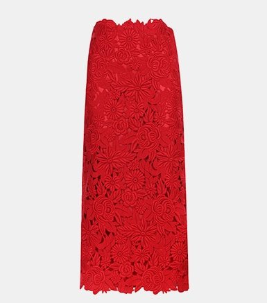 Кружевная юбка-миди с завышенной талией Valentino