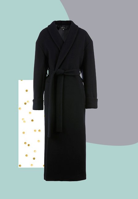 Пальто из шерсти и полиамида, DKNY
