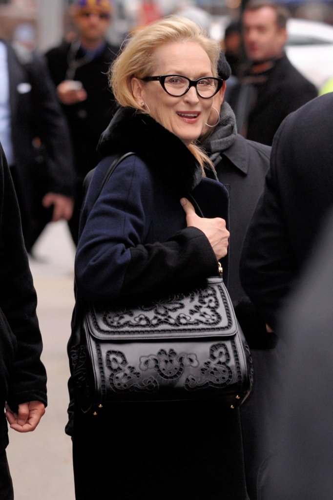 Meryl Streep carrying the Dolce&Gabbana